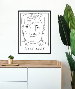 Badly Drawn Footballers - Steve Bruce - Poster - 3 FOR 2